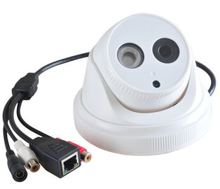Mini câmera interna da abóbada da visão noturna do IR de 2 câmaras de segurança do CCTV do IP de Megapixel