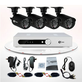 Sistemas exteriores sem fio da câmara de segurança do jogo do CCTV DVR do canal do CMOS IR 4 para a casa