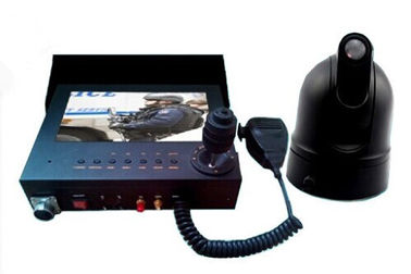 Tudo em um sistema DVR móvel da câmara de segurança do veículo do carro de polícia com o teclado do controle de monitor