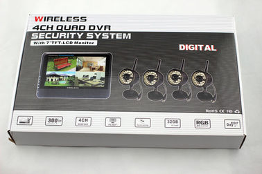 70 do sistema sem fio do CCTV DVR da câmera de visão do grau sistema interno/exterior, 4 do CH DVR de segurança