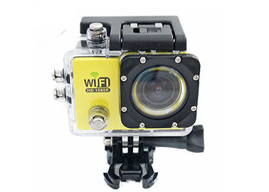 Câmera impermeável amarela dos esportes HD DV do P2P com a bateria 900mA destacável